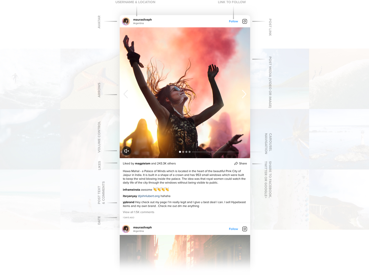 Instagram plugin with Popup