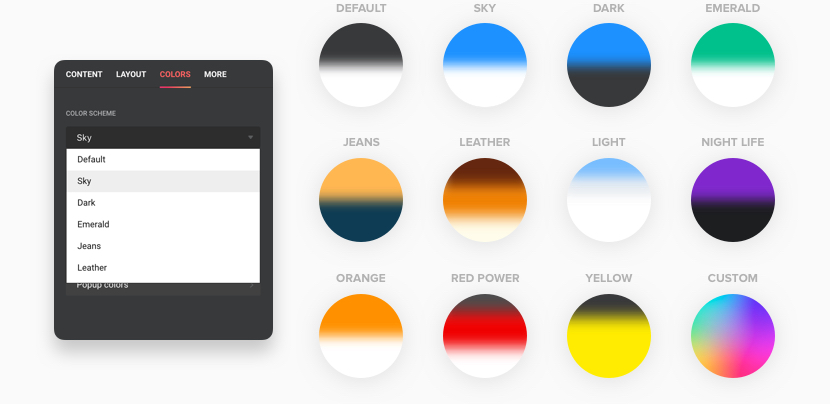 12 color schemes