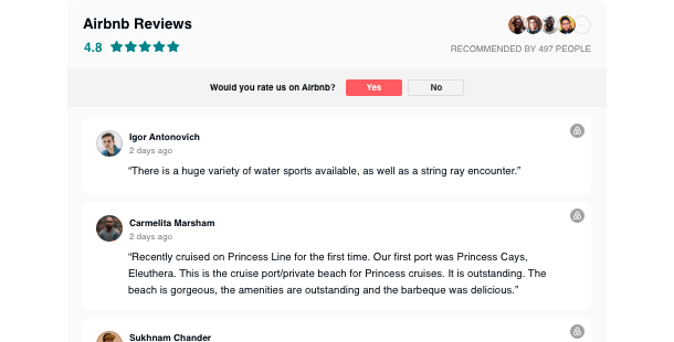 Display reviews on your apartments from Airbnb on your website