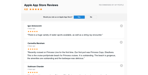 Reveal customer reviews on your products or store from Amazon right on your website
