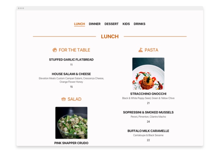 Drupal Restaurant Menu module