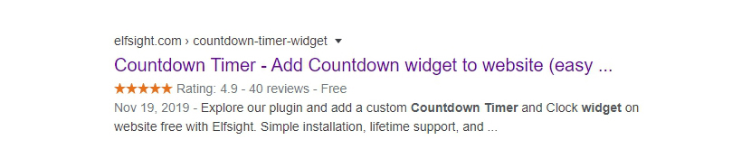 product review snippet example