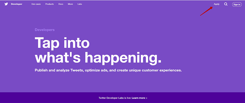 Launching a Twitter developer account