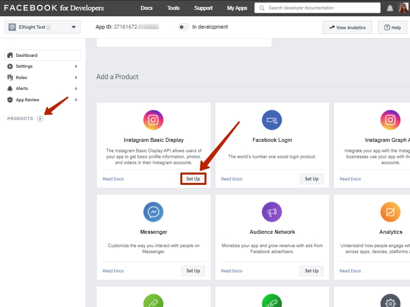 Set up Instagram app