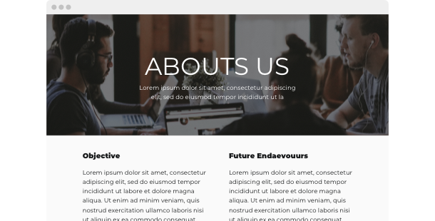About Us plugin for Wix
