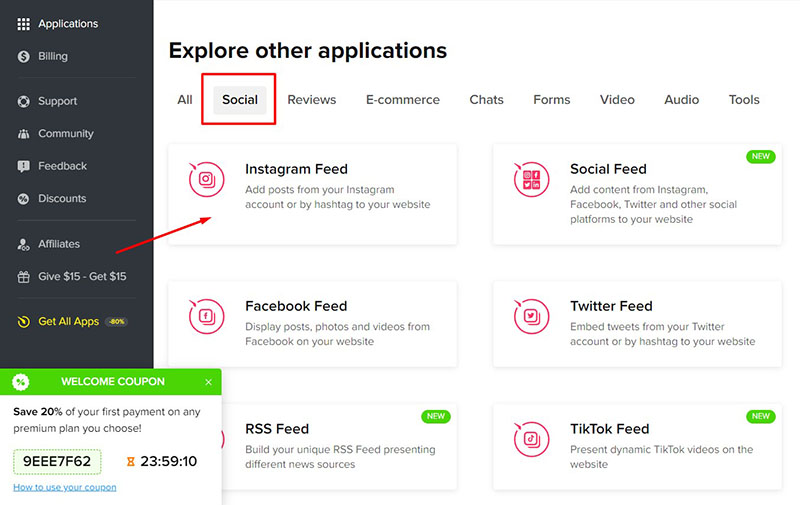 Elfsight Instagram Feed Plugin fur Internetseite erstellen