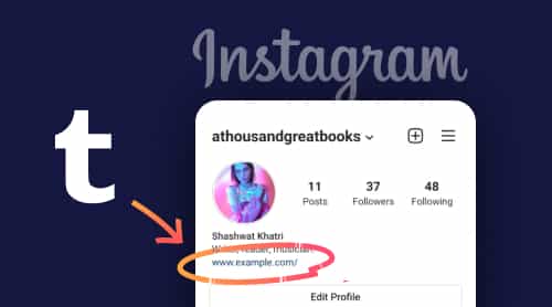 How to put Tumblr link on Instagram bio