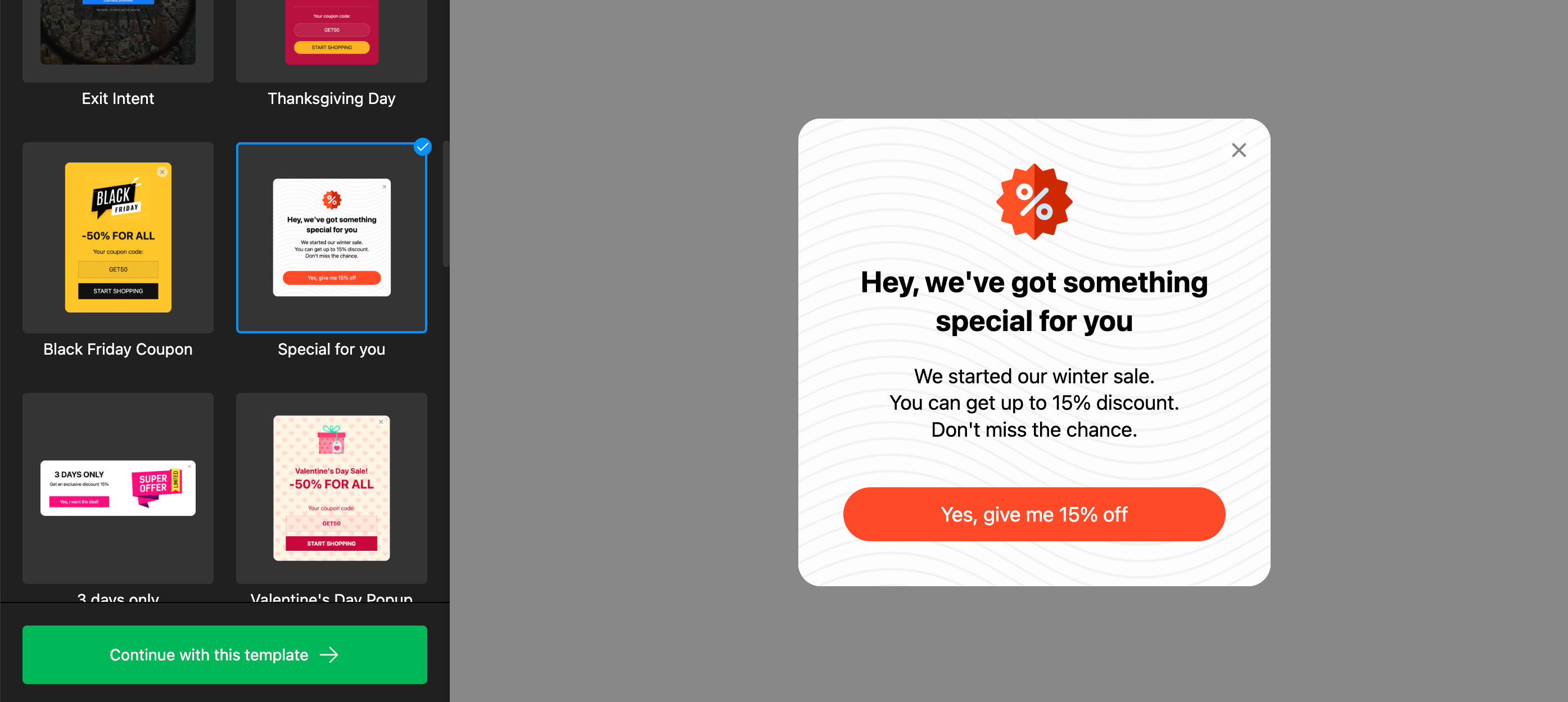 Exemplo de plugin Popup