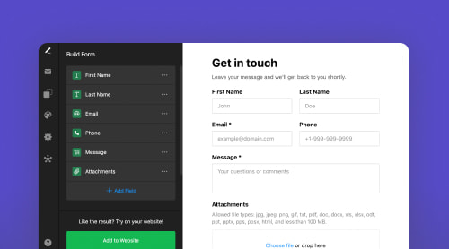 Online Contact Form Creator for Website