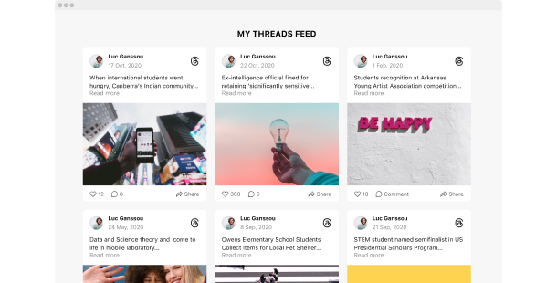 Threads Feed plugin for Google Sites