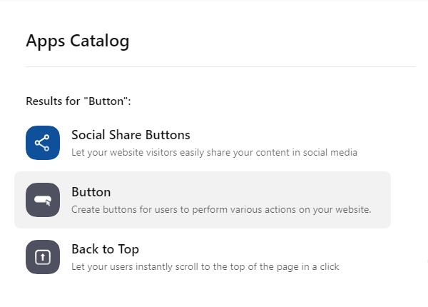 Widget de site web Bouton par Elfsight