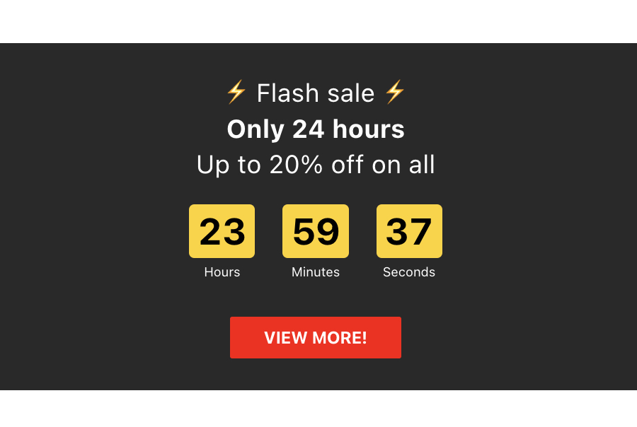 Fomo Countdown Timer template for Shopify