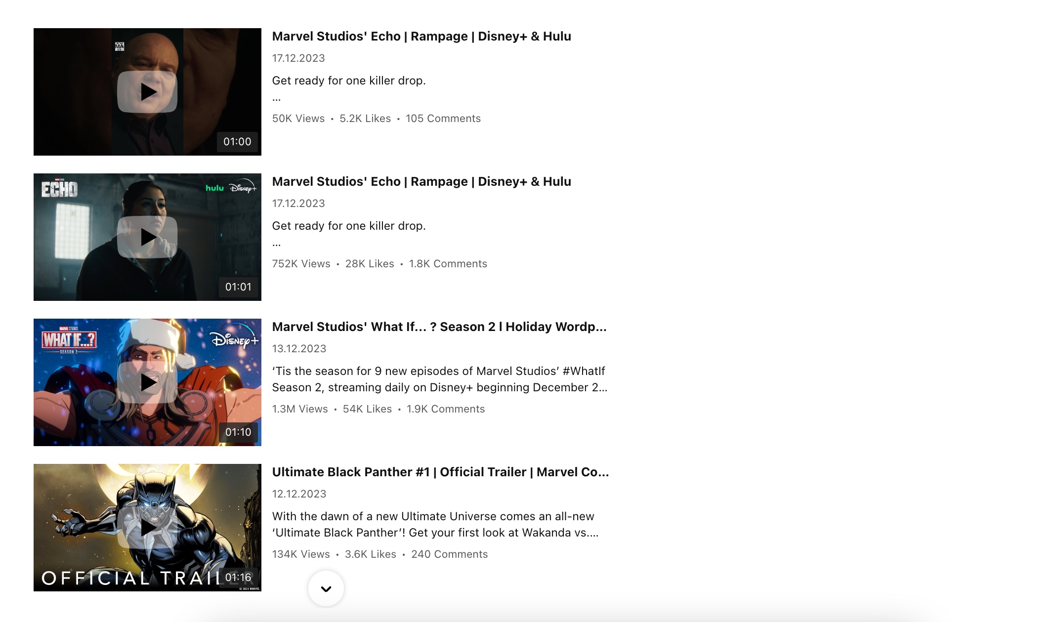 YouTube Gallery Widget Example 4