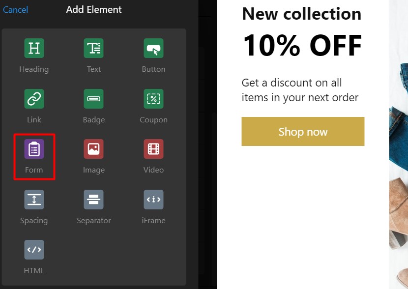 Mailchimp Popup Integration - step 2