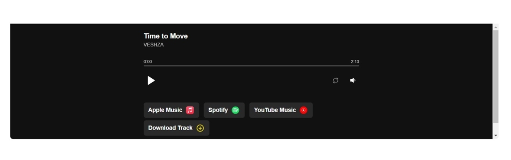 Пример аудиоплеера: один трек