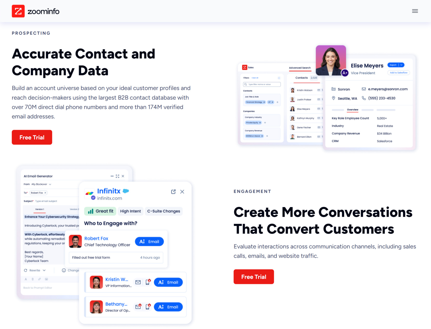 Top sales AI software - ZoomInfo