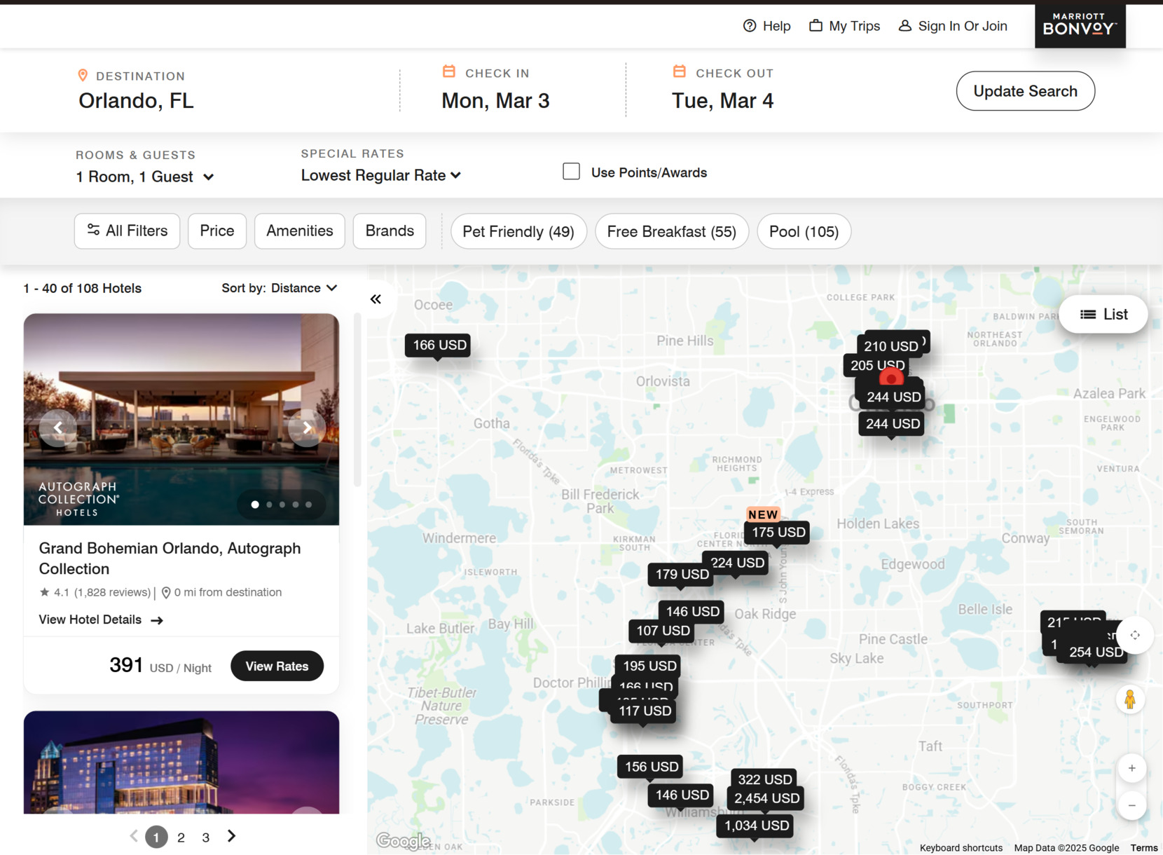 Make your own Google Map - used by Marriott