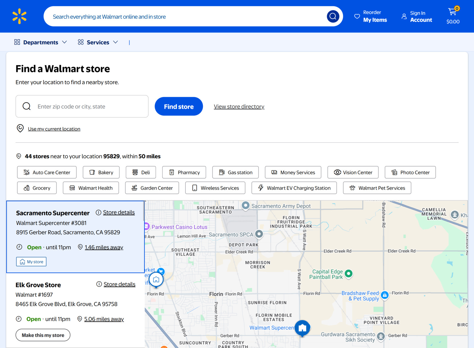 Make Google Map for website - used by Walmart
