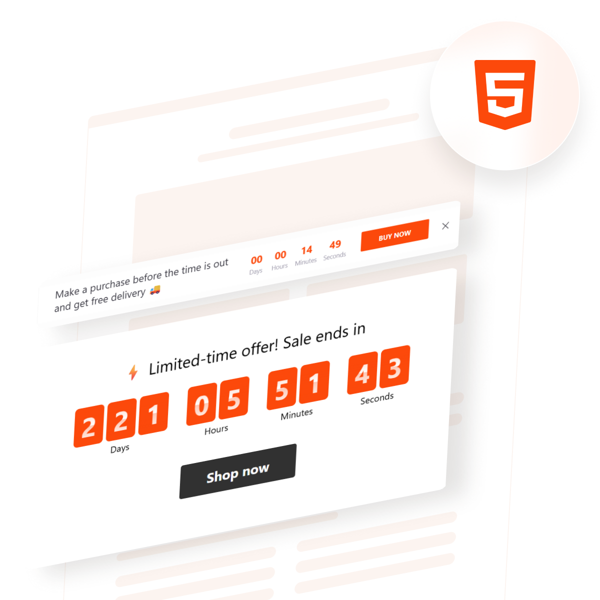 Countdown Timer HTML Generator for Your Website