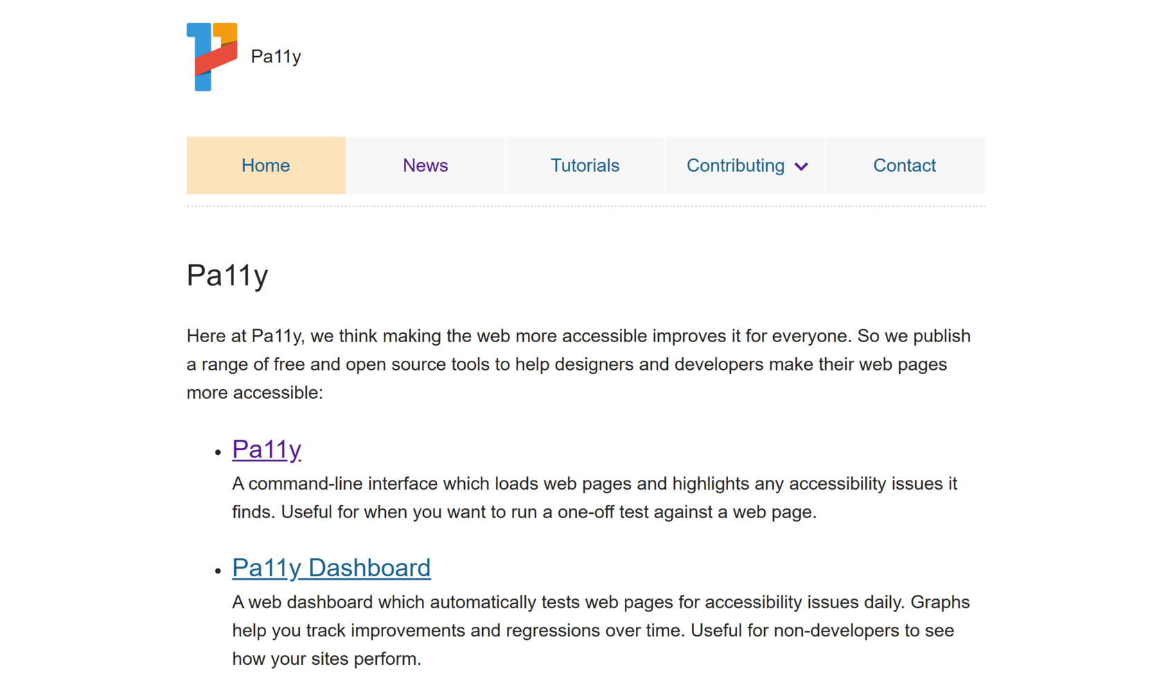 Open source accessibility testing tools - Pa11y