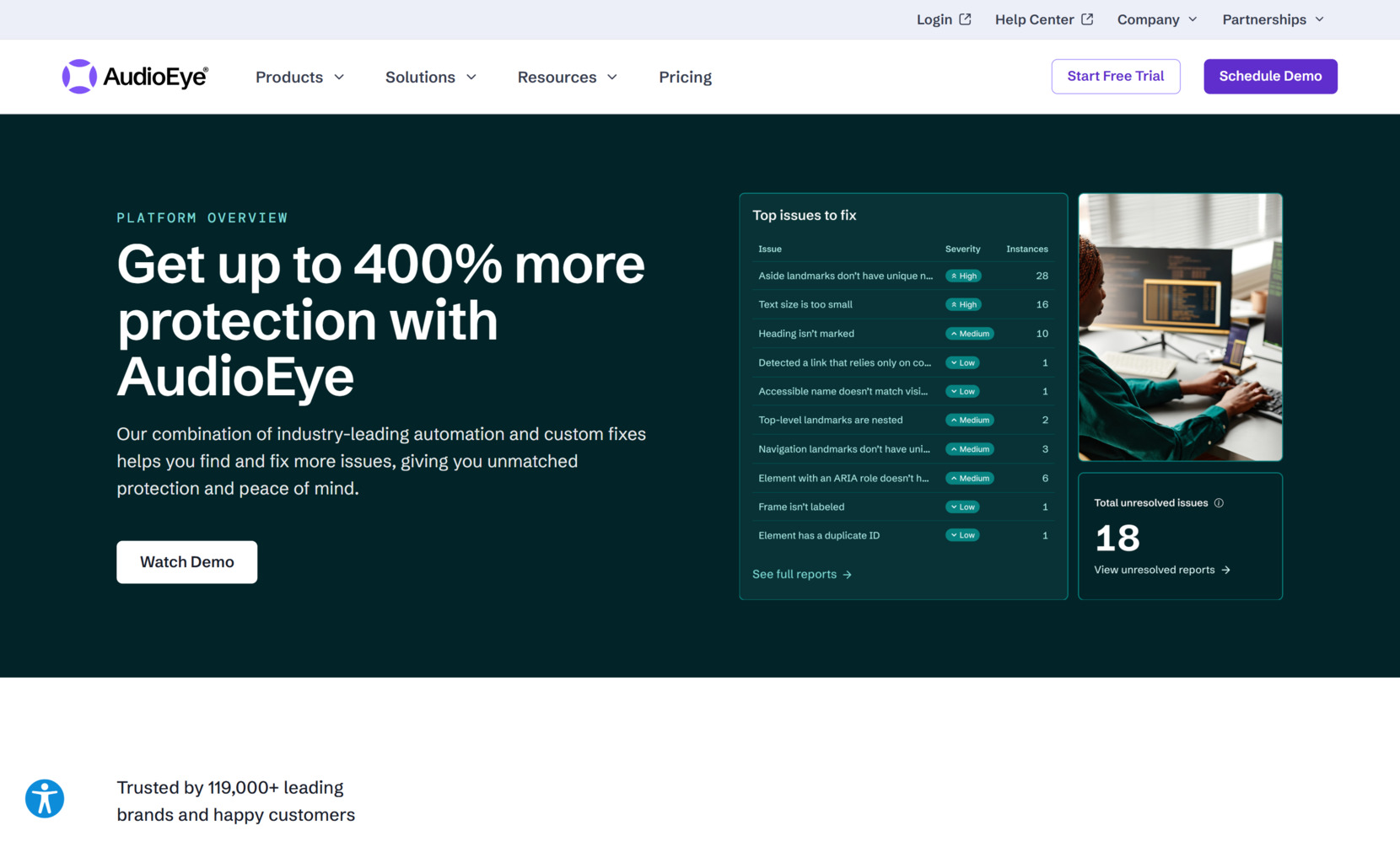 Accessible web helper - AudioEye