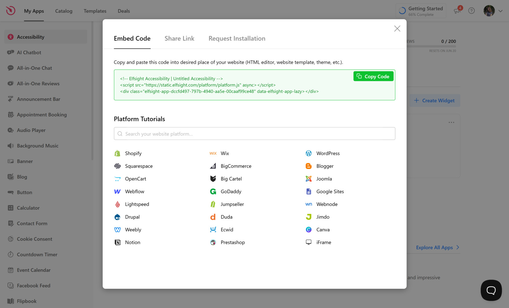 Embed the widget to your Webflow website