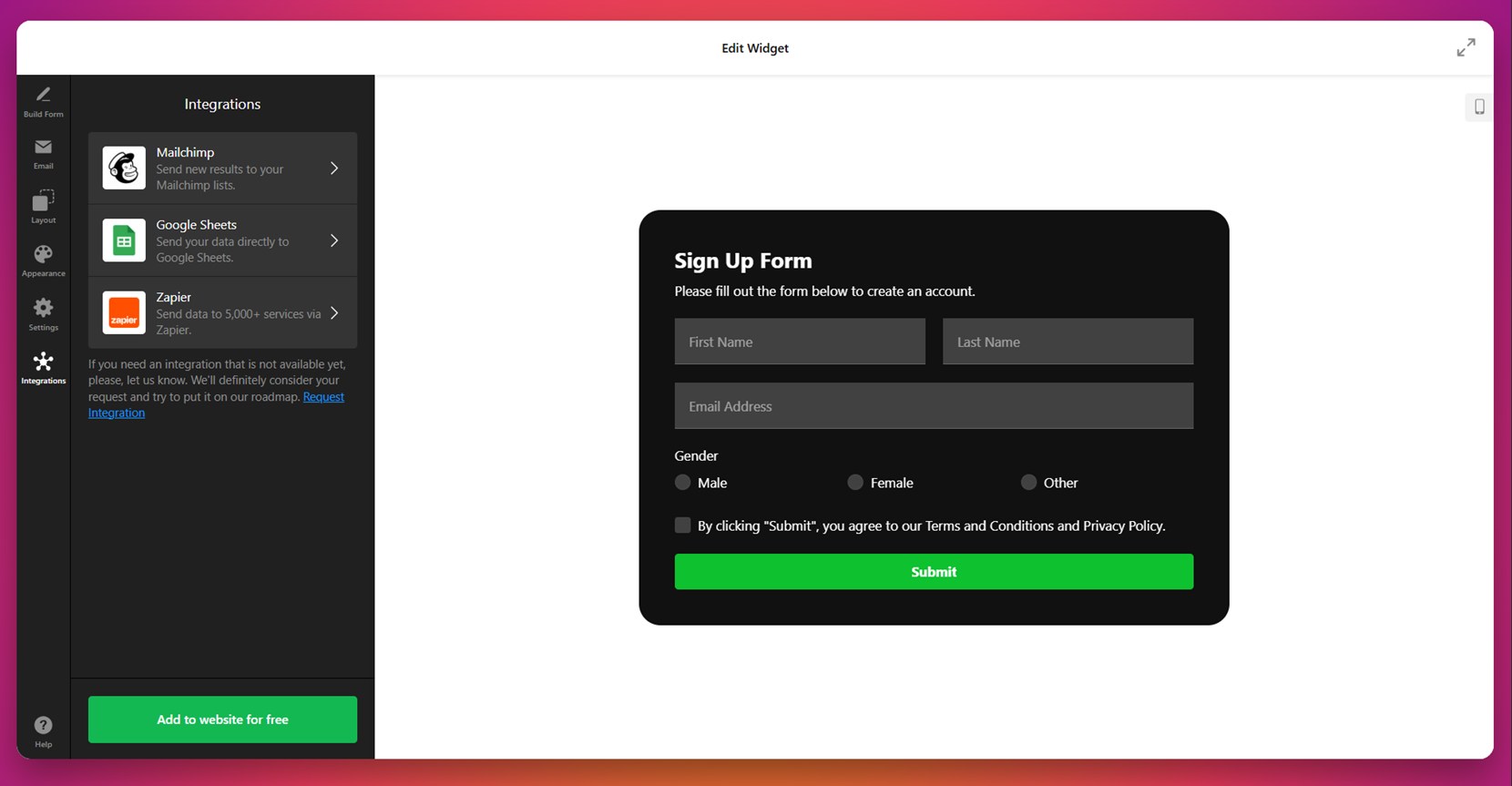 Configure integrations