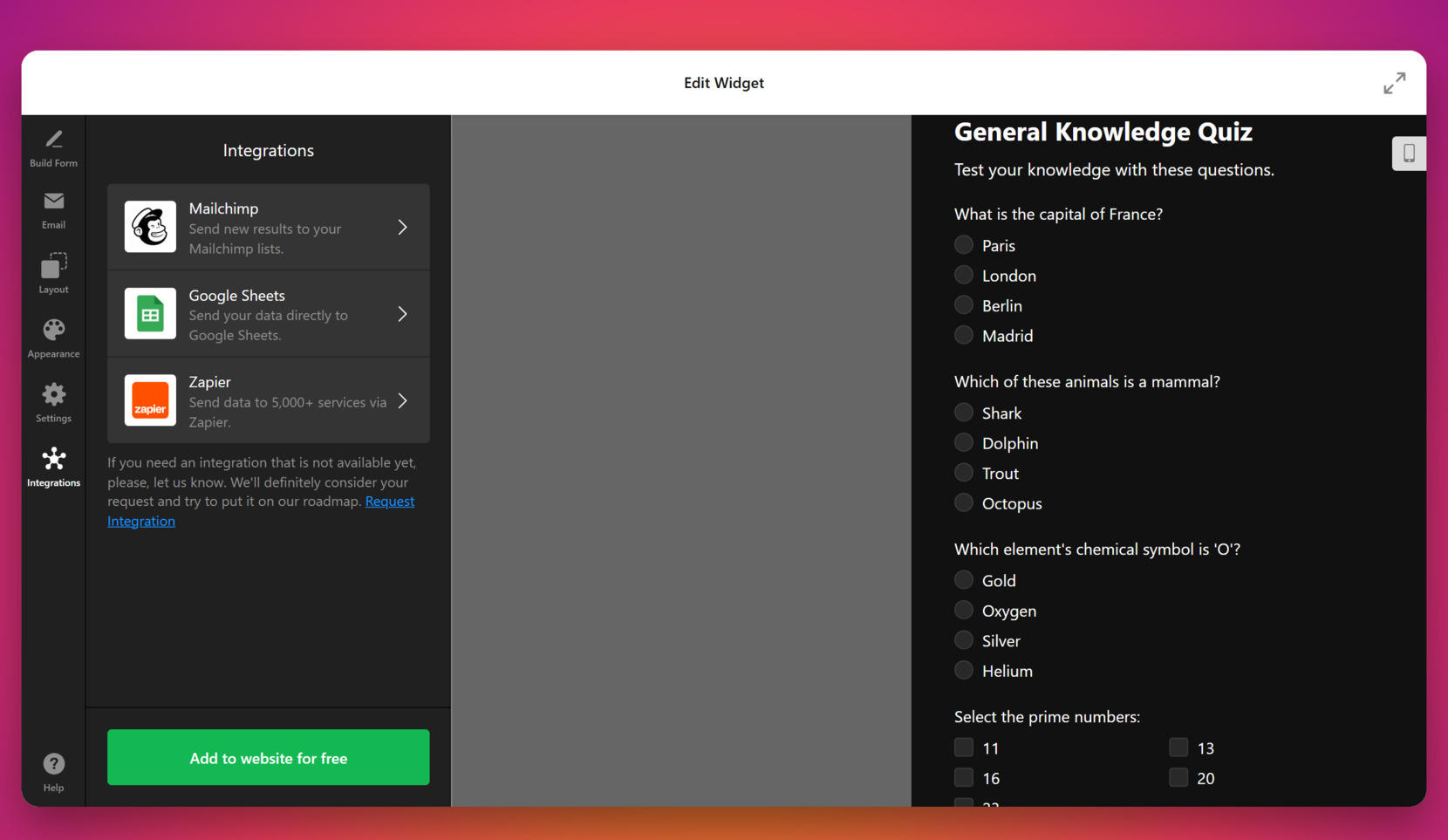 Integrationen konfigurieren