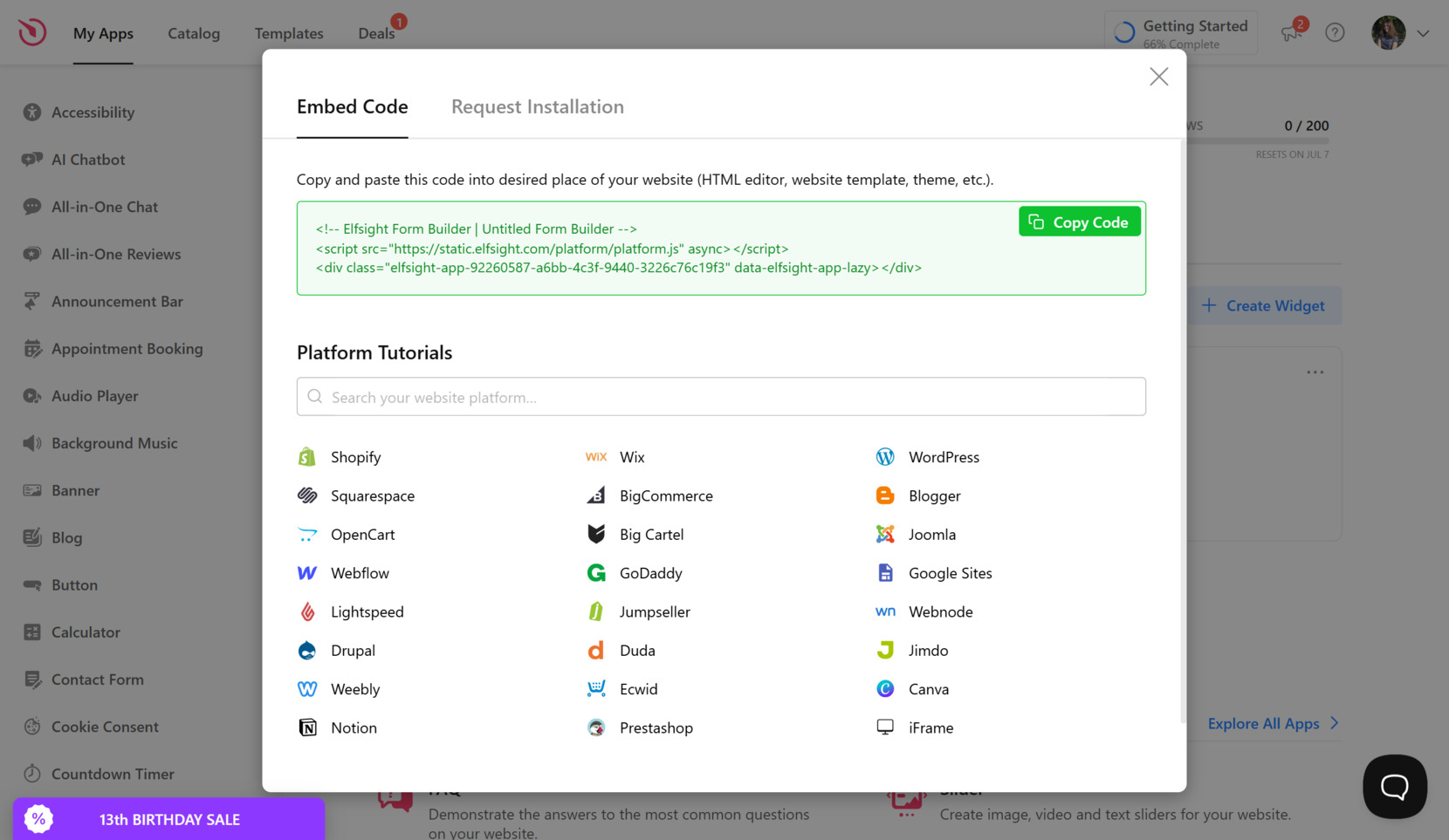 Quiz in die Website einbetten