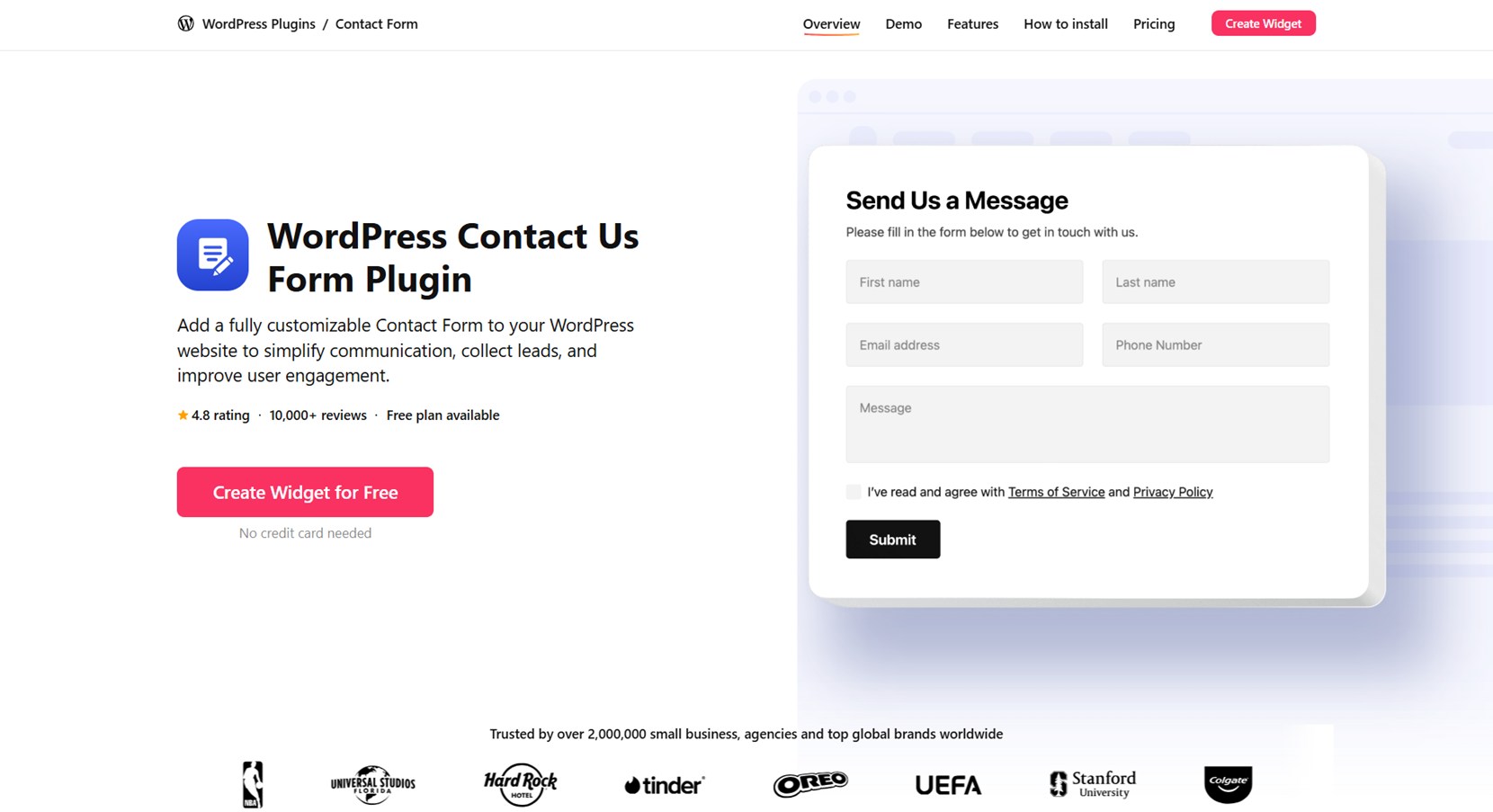 Elfsight Contact Form plugin for WordPress