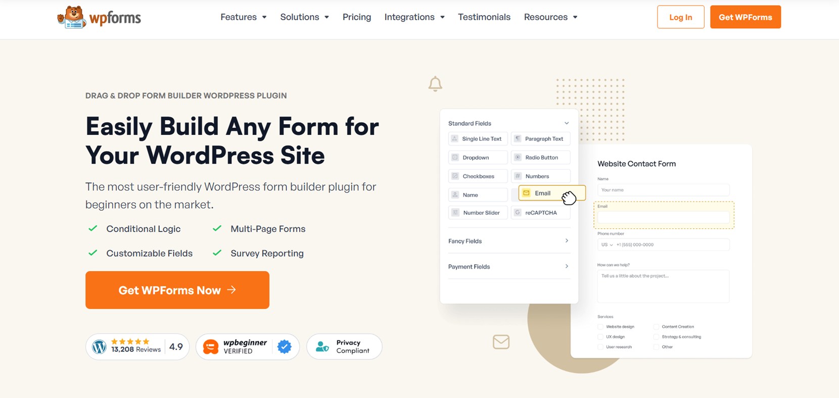WPForms for WordPress contact forms