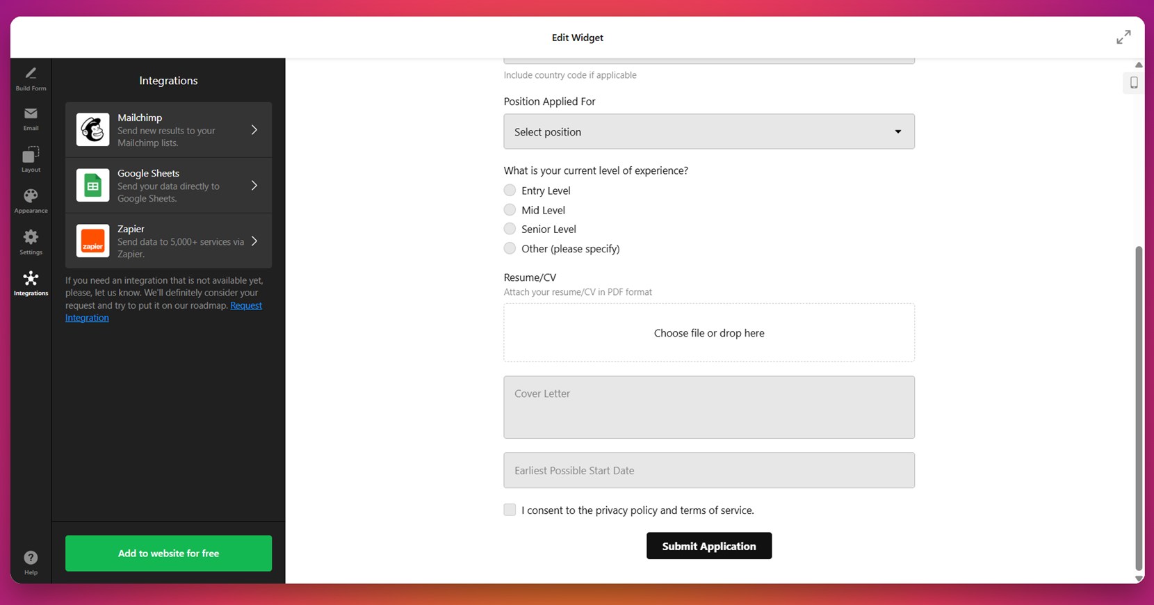 Configure integrations