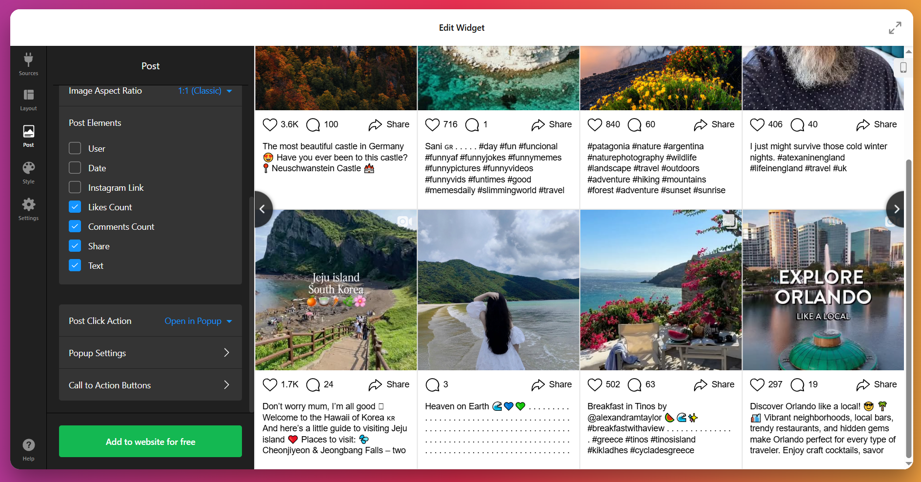 Choose the post style