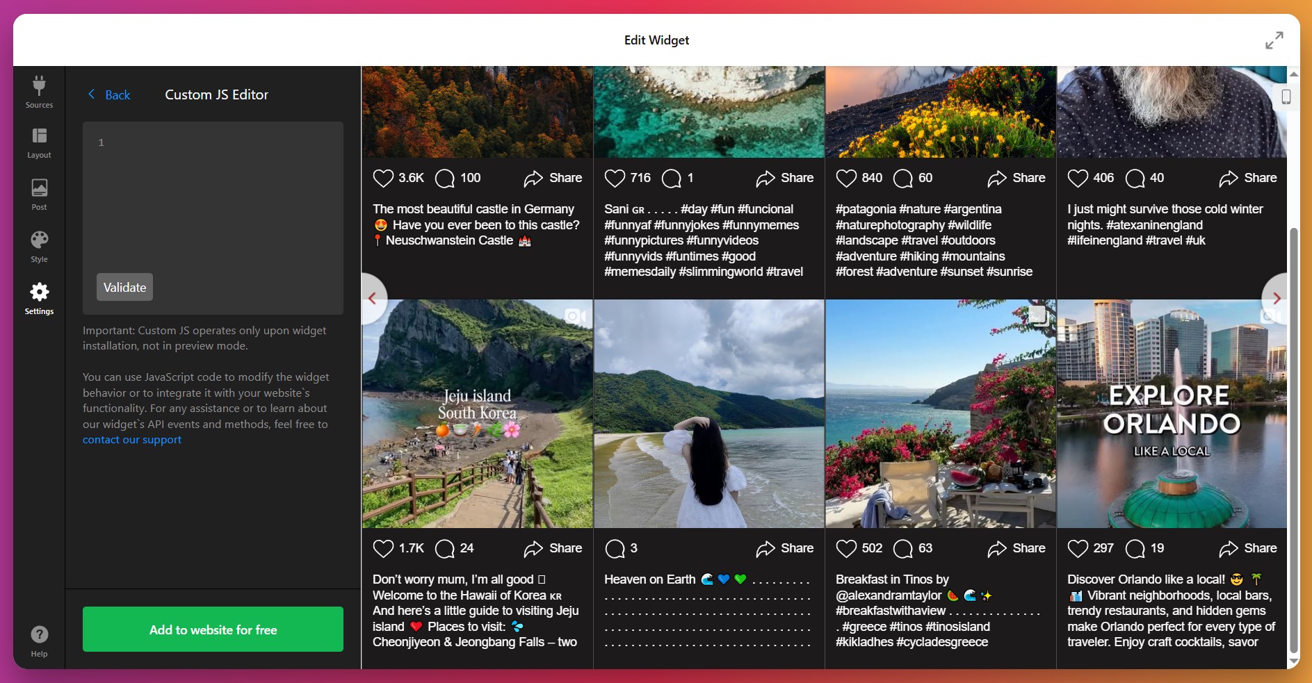 Finalize the app's settings