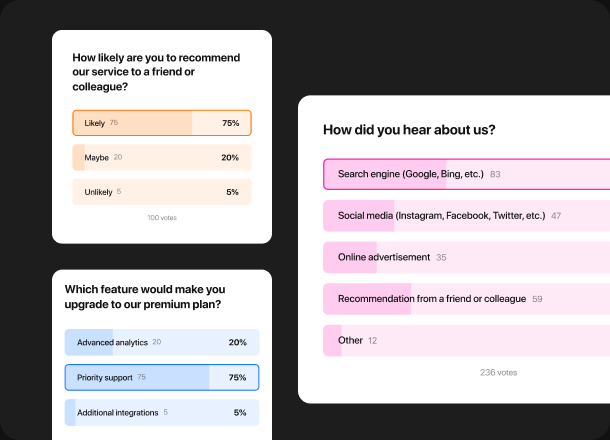 Create polls effortlessly, whenever you need