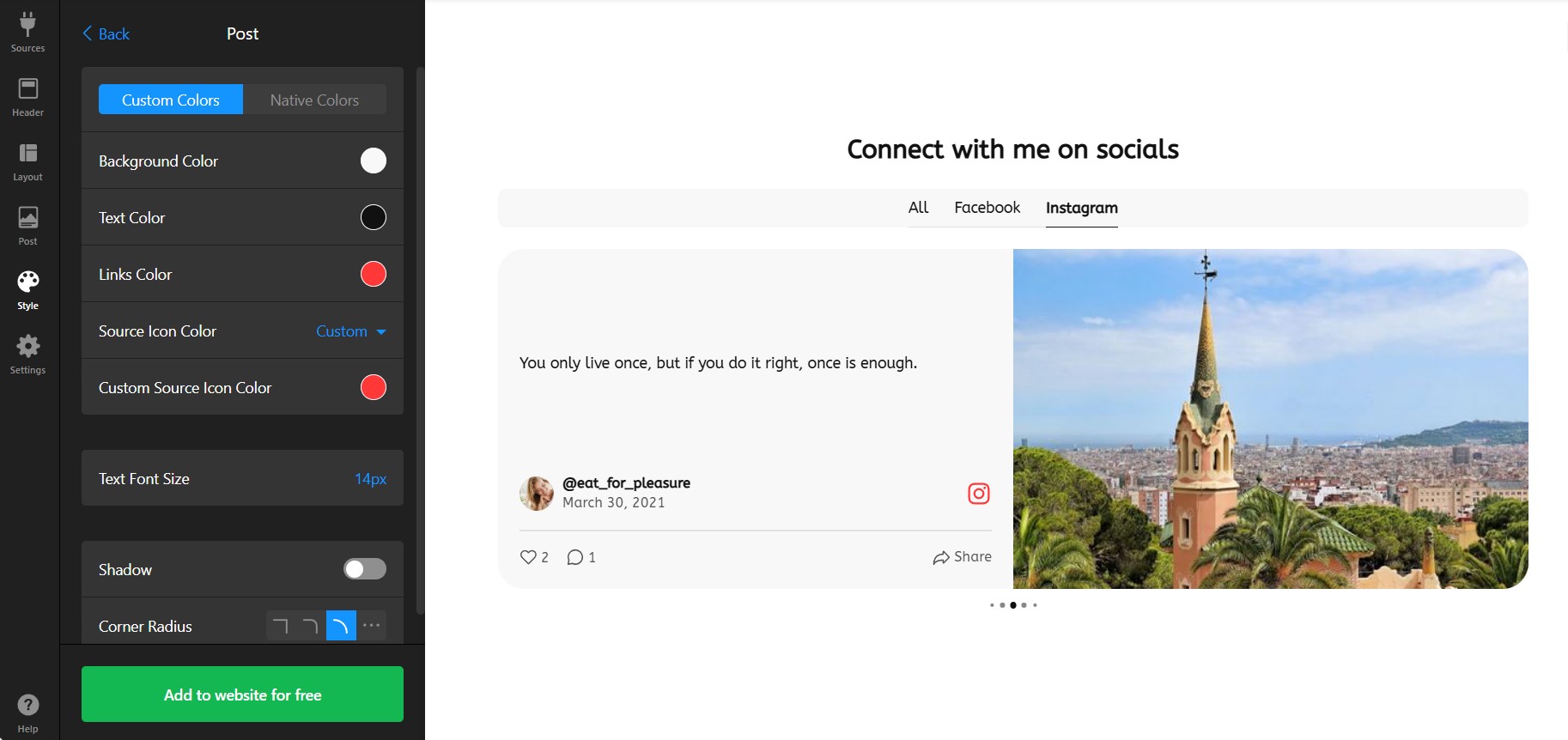 Adjust colors, fonts, and visual styling