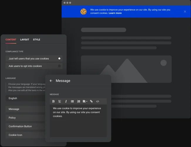 Fácil notificação de Cookies