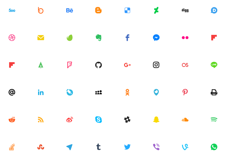 Иконки социальных сетей для блоггера