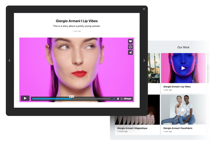 Виджет портфолио Jimdo
