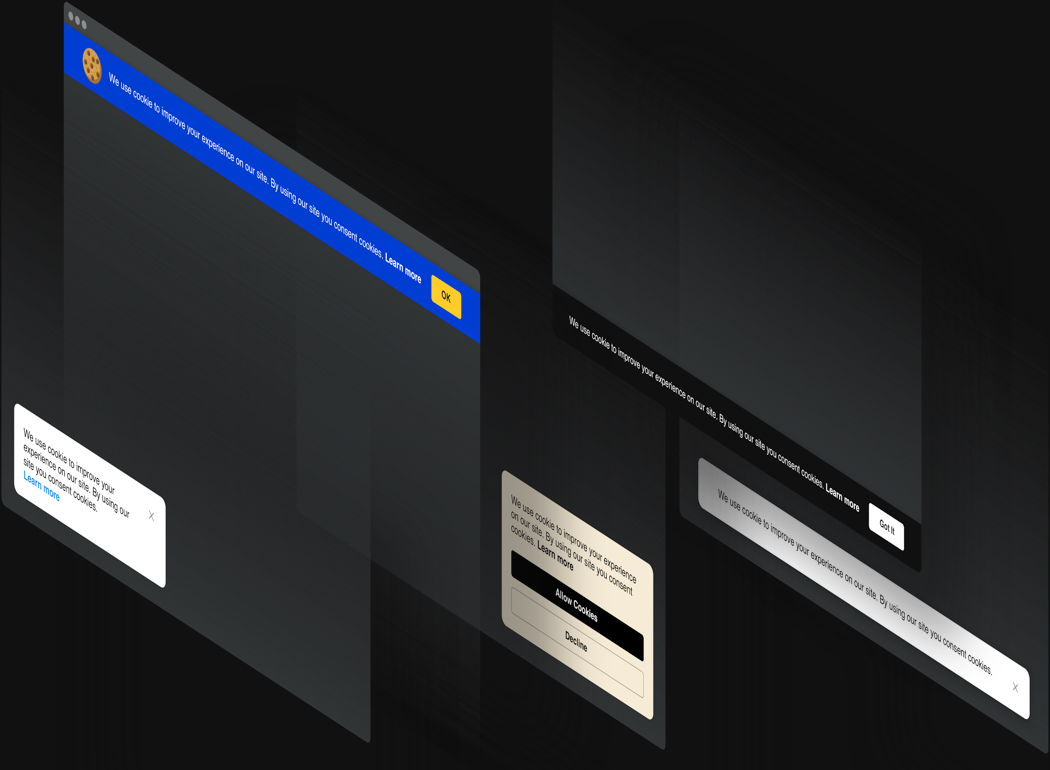Erstellen Sie gut gestaltete Cookie Hinweis für Ihre Website