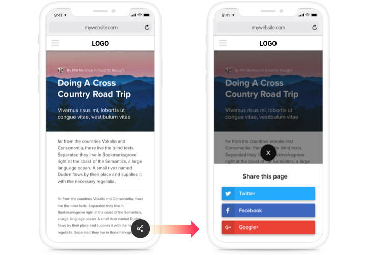 Social-Share-Buttons für die Facebook-Unternehmensseite