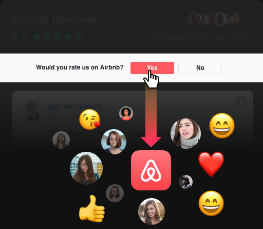 Call-to-Action-Button um weitere neue Reviews zu sammeln