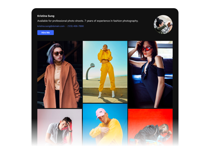 Facebook-Portfolio-Seite