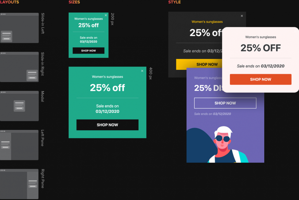 Options de conception et de style complètes