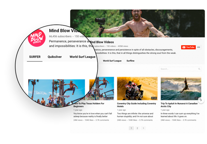 Widget Galerie YouTube pour Facebook Page