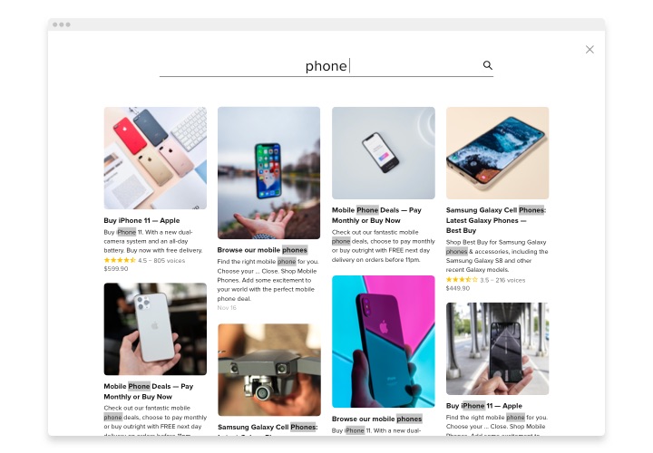 Extension de recherche Magento