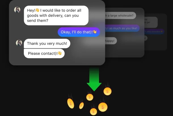 Poussez les utilisateurs vers des discussions. Transformez-les en acheteurs. De stimuler les ventes.