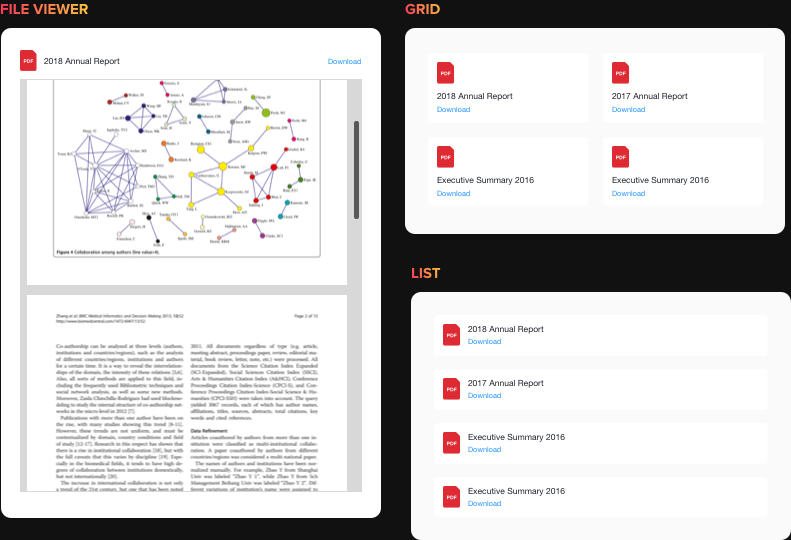 Comoda visualizzazione e download di file per i tuoi utenti