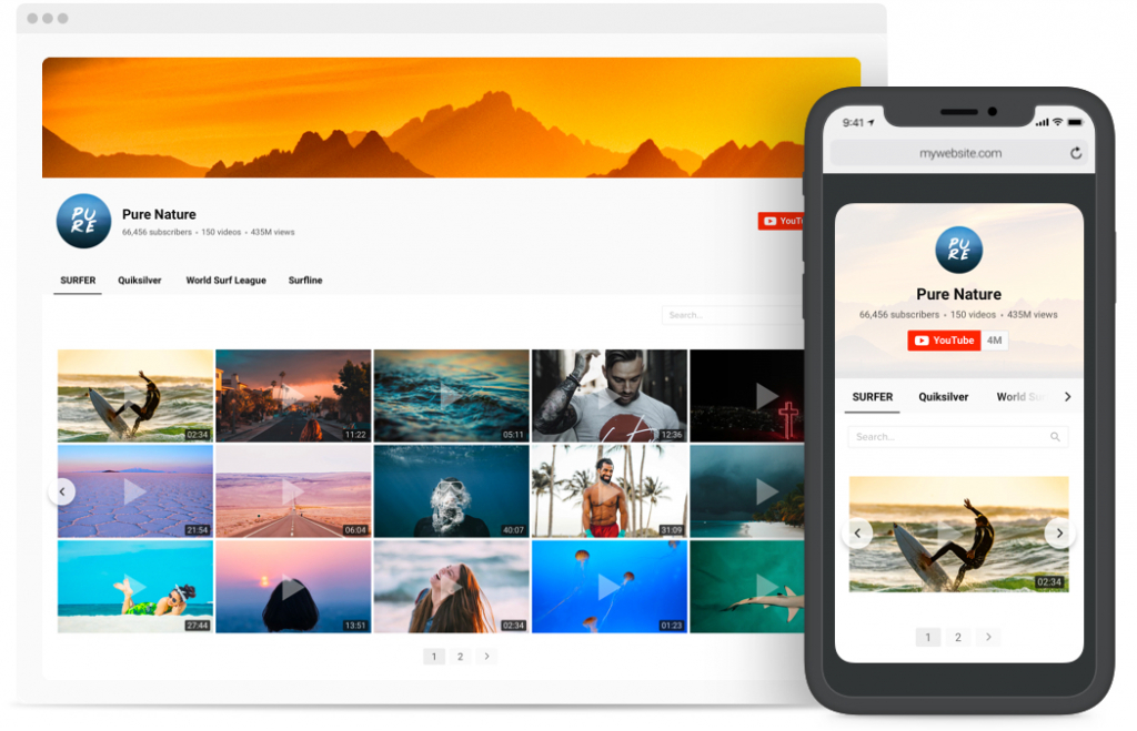 熟考されたギャラリーに動画を配置する