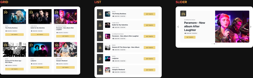 タスクに応じてイベントを提示する